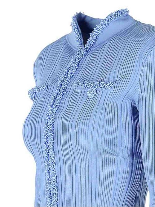 Cardigan with pearl trim SELF PORTRAIT | RS26555CBLUE